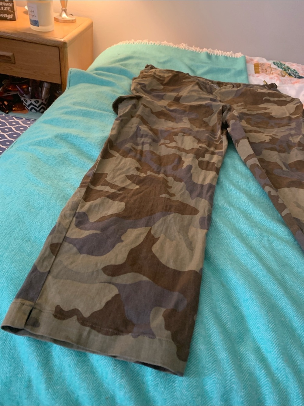 Selene Sport  Women's Camo Cargo Pants in Olive and Brown